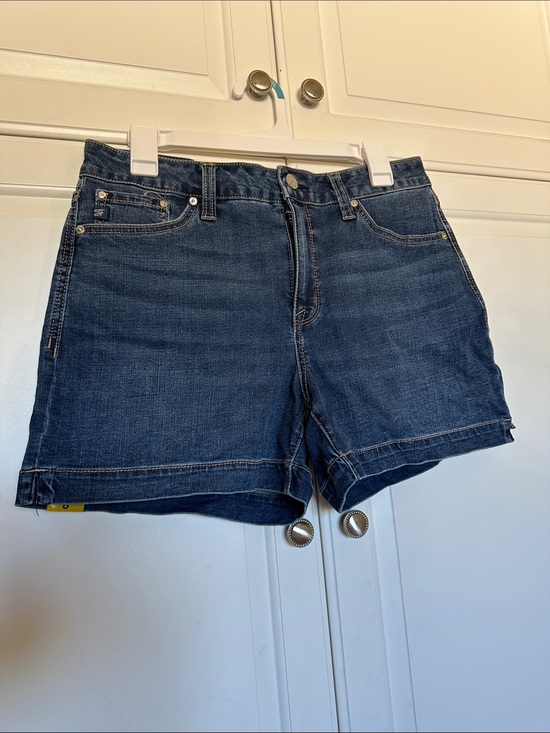 Seven7 Pants - Seven7 Dark Blue Premium Denim High-Rise Cotton Blend Shorts 5” Inseam New